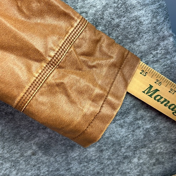 Women's Plus Size 2X Soft Faux Leather Jacket Big Chill Zipper Brown Tan *READ* - Picture 7 of 17